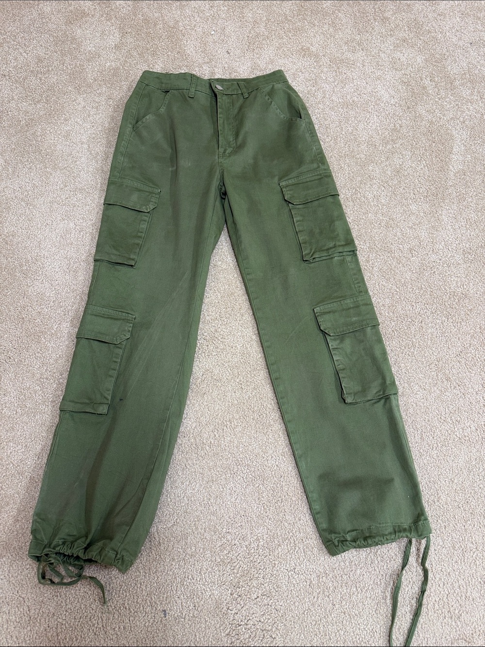 SHEIN Olive Green Cargo Jumpsuit-Style Pants